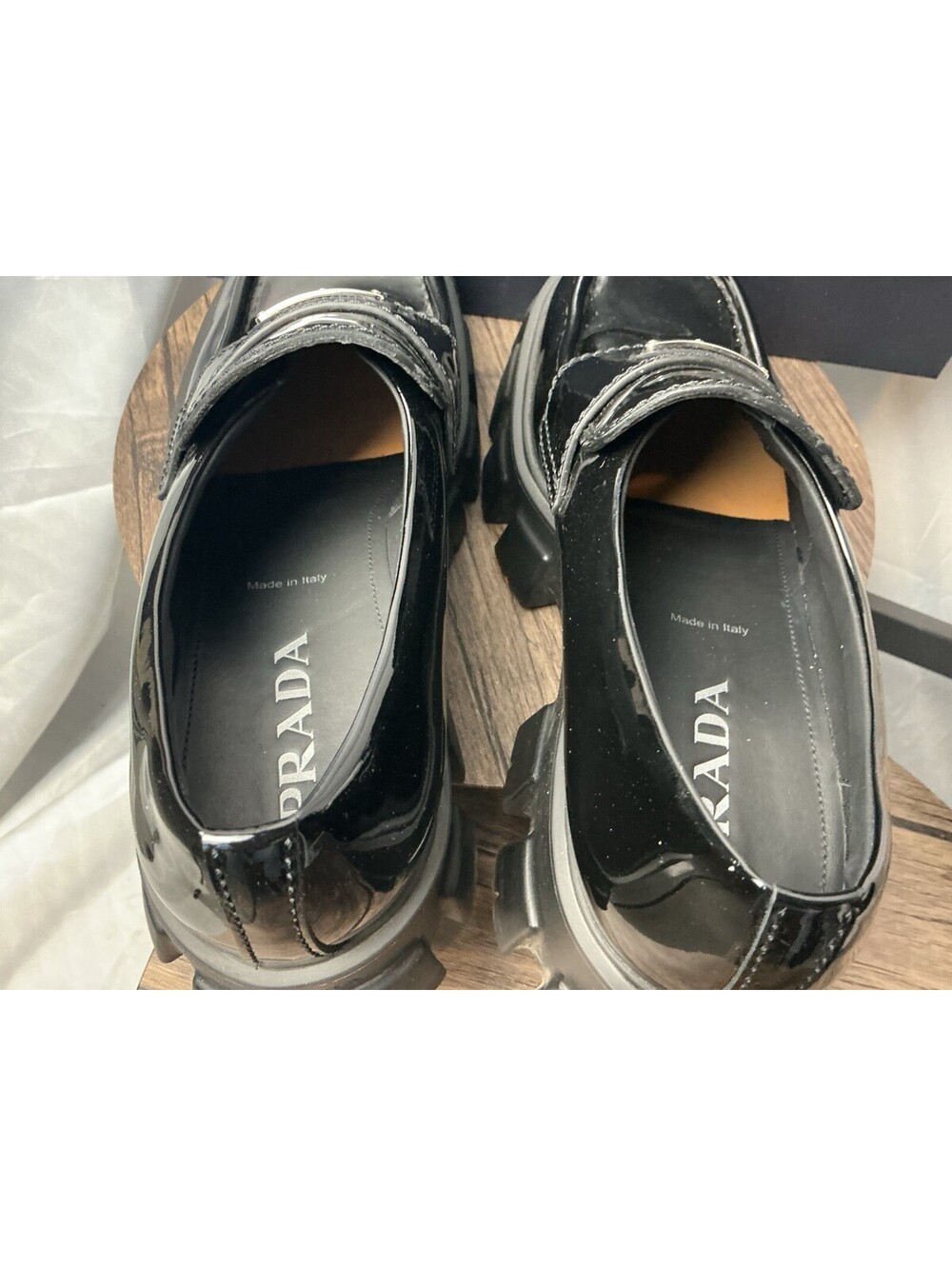 Mens Prada  Chunky Sole Penny Loafers Size 9 Euro 10 Us - Picture 5 of 13